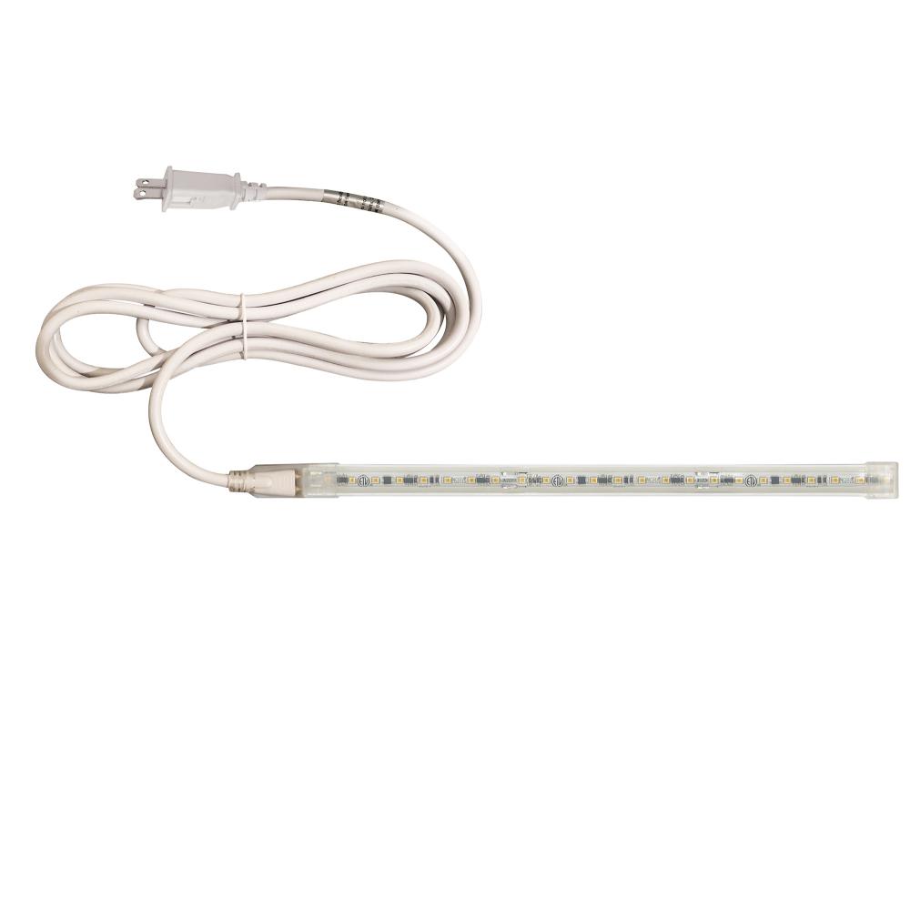 Custom Cut 2-ft, 8-in 120V Continuous LED Tape Light, 330lm / 3.6W per foot, 3000K, w/ Mounting