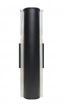 Besa Lighting 2NW-ESPADA16-LED-BK - Besa, Espada 16 Outdoor Sconce, Black/Clear Bubble, Black Finish, 1x8W LED