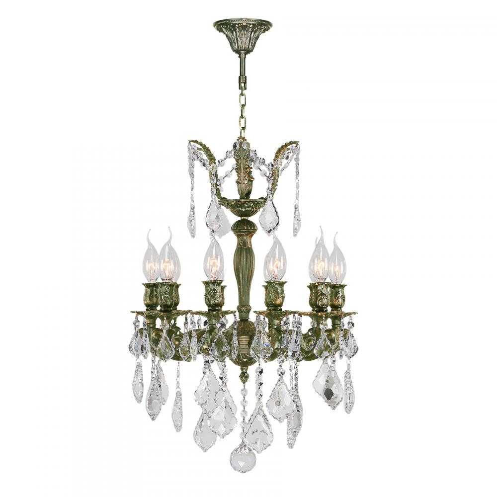 Versailles 10-Light Antique Bronze Finish and Clear Crystal Chandelier 17 in. Dia x 24 in. H Medium