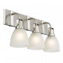 Worldwide Lighting Corp E20023-005 - Edison 3-Light Brushed Nickel Finish Vanity Light 6.5“ X 20.5” X 10.5“
