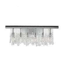 Worldwide Lighting Corp W23110C24 - Nadia 6-Light Chrome Finish and Clear Crystal Vanity Linear Wall Sconce Light 24 in. W x 10 in. H