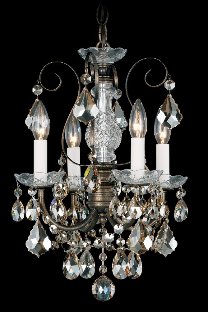New Orleans 4 Light 120V Chandelier in Heirloom Gold with Clear Radiance Crystal