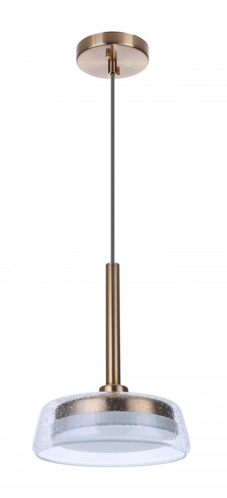 Centric 10" LED Pendant in Satin Brass