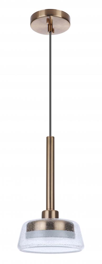 Centric 7.5" LED Pendant in Satin Brass