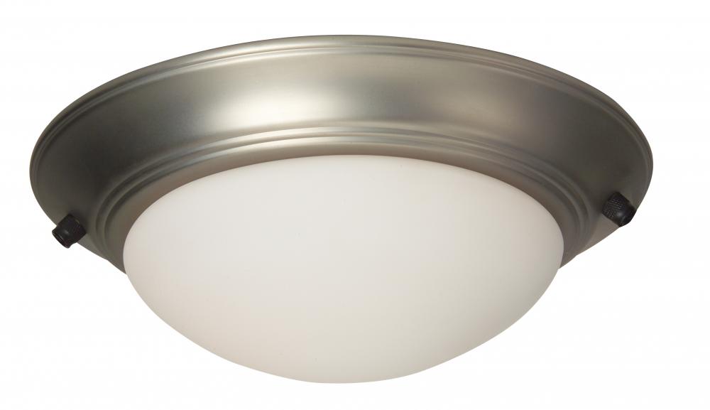 2 Light Elegence Bowl LED Light Kit in Brushed Satin Nickel (Flushmount Glass)