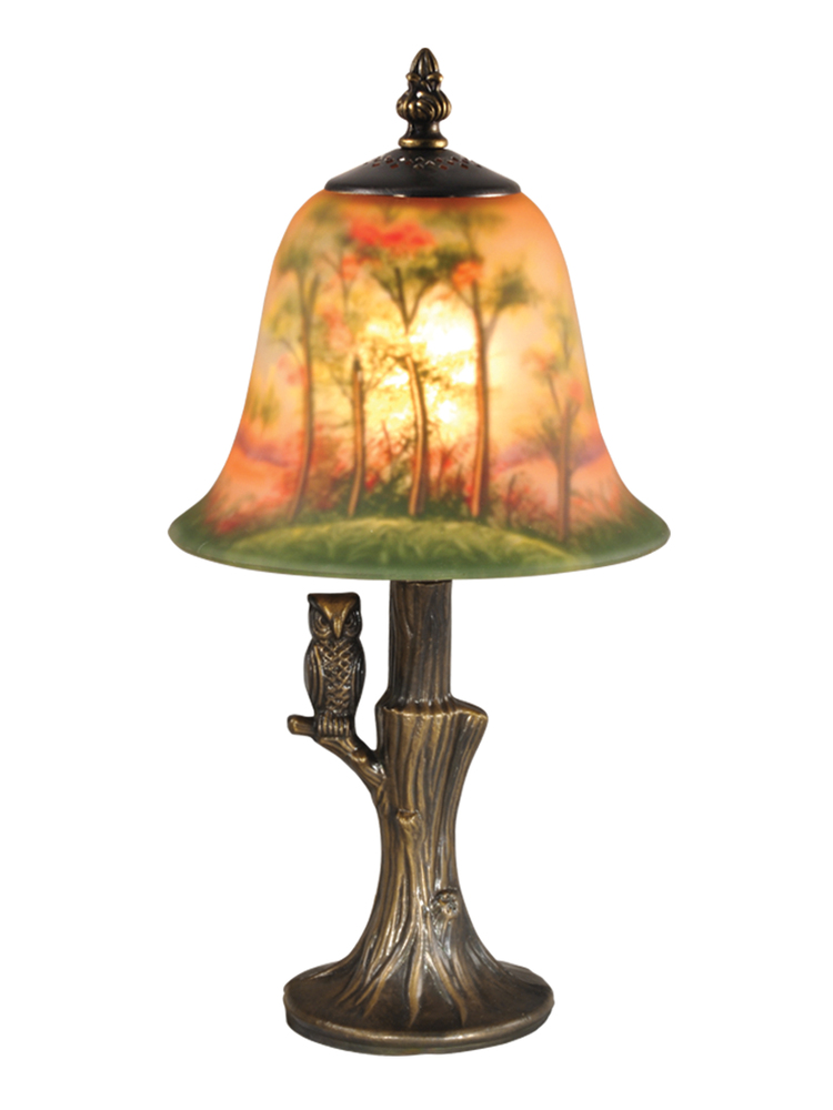 Owl Hand Painted Accent Table Lamp