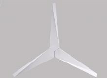 Matthews Fan Company EKH-WH-WH - Eliza-H 3-blade ceiling mount paddle fan in Gloss White finish with gloss white ABS blades.