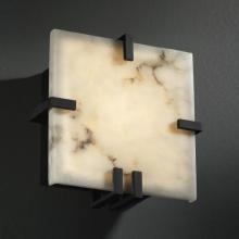 Justice Design Group FAL-5550-MBLK-LED1-1000 - Clips Square LED Wall Sconce (ADA)