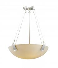 Justice Design Group FSN-9641-35-OPAL-NCKL-LED3-3000 - 18" LED Pendant Bowl w/ Tapered Clips