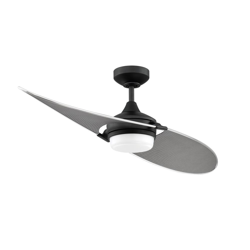 TANGO 52 in. LED Black DC motor Ceiling Fan with WaterGraphiX blades