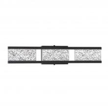 Kendal VF9903-1BLK - CALLAVIO 3-Light-LED Black Vanity Light with Glass style #1