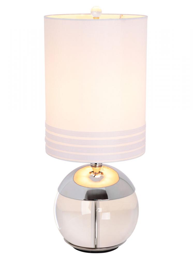 One Light Crystal/nickel Table Lamp
