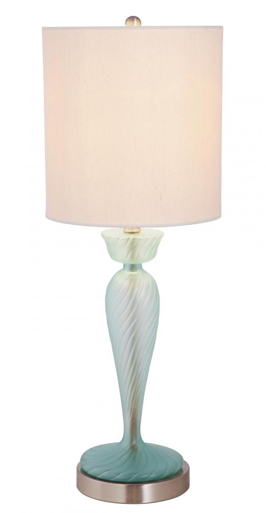 One Light Decorative Glass/nickel Table Lamp