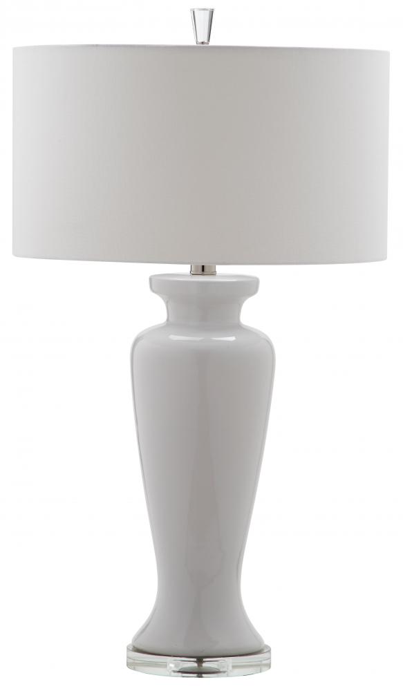 One Light White Ceramic Table Lamp