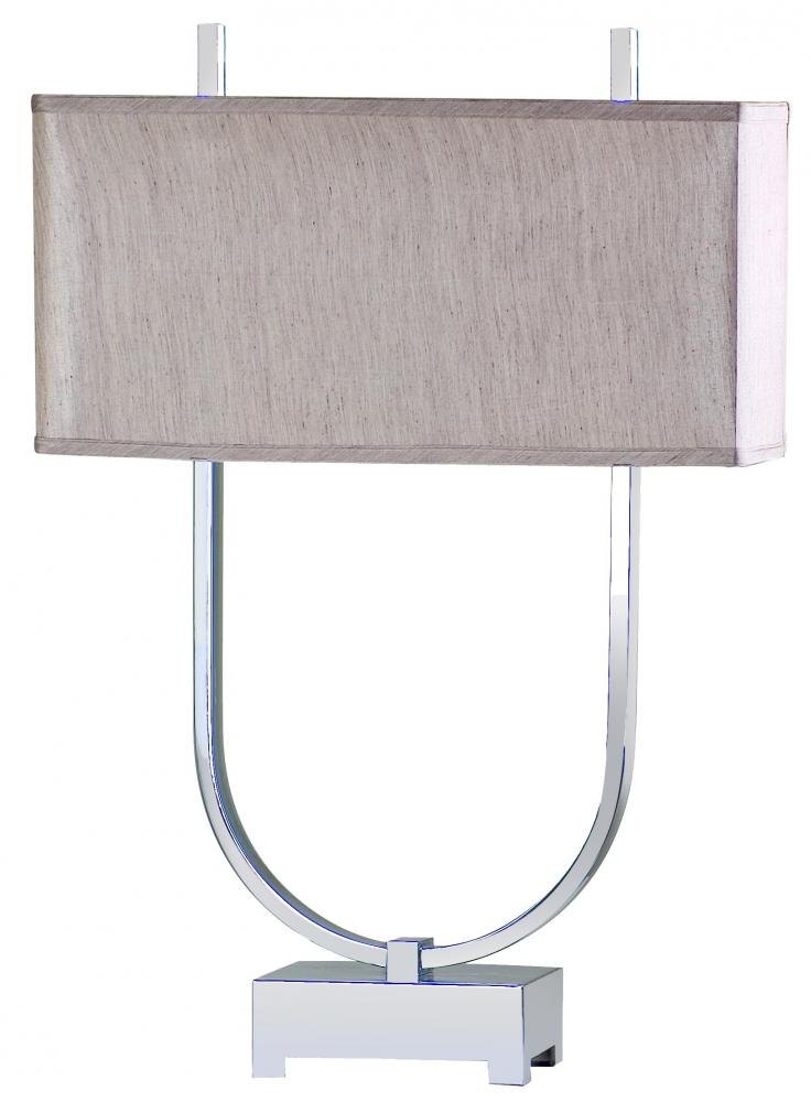 One Light Nickel Table Lamp