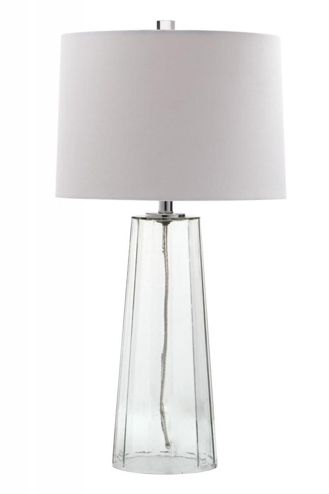One Light Clear Glass Table Lamp