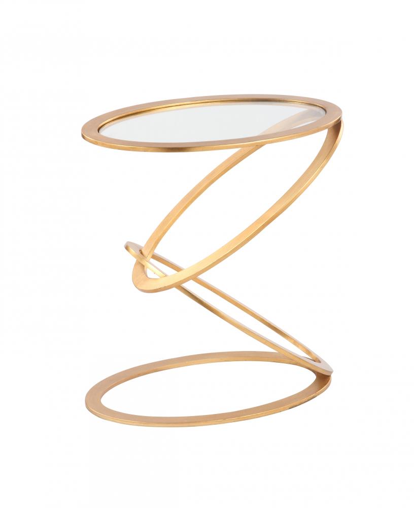 Zenith Accent Table - Gold Leaf