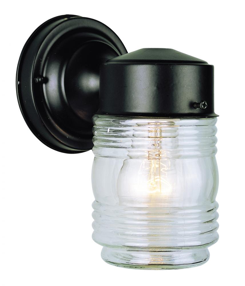 Quinn 1-Light Classic Glass Jar Shade Outdoor Wall Light
