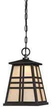 Westinghouse 6339800 - LED Pendant Oil Rubbed Bronze Finish Amber Frosted Seeded Glass