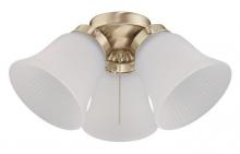 Westinghouse 7784500 - LED Cluster Ceiling Fan Light Kit Polished Brass Finish Frosted Ribbed Glass