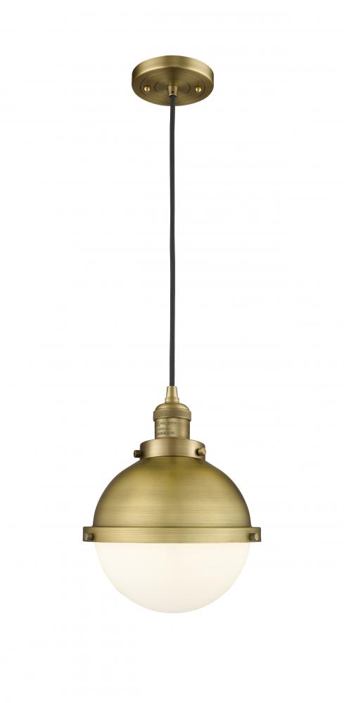 Hampden - 1 Light - 9 inch - Brushed Brass - Cord hung - Mini Pendant