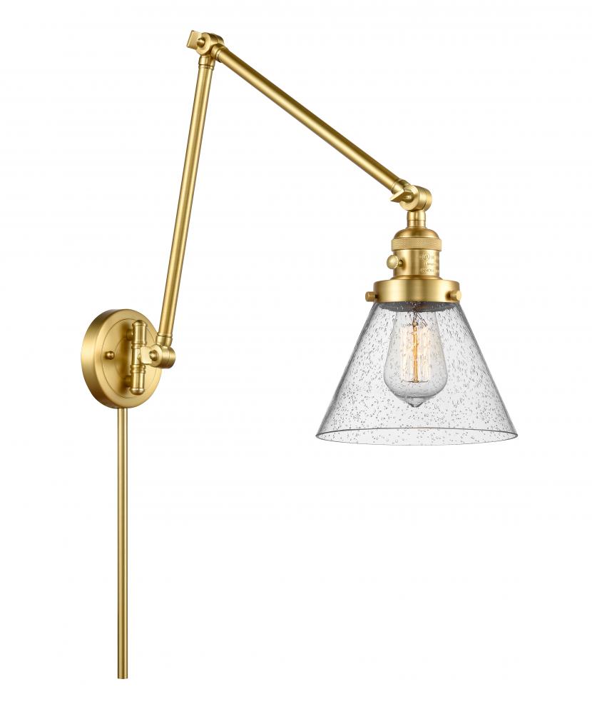 Cone - 1 Light - 8 inch - Satin Gold - Swing Arm