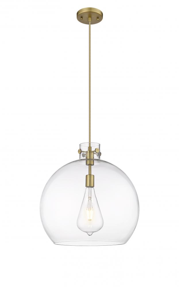 Newton Sphere - 1 Light - 18 inch - Brushed Brass - Cord hung - Pendant
