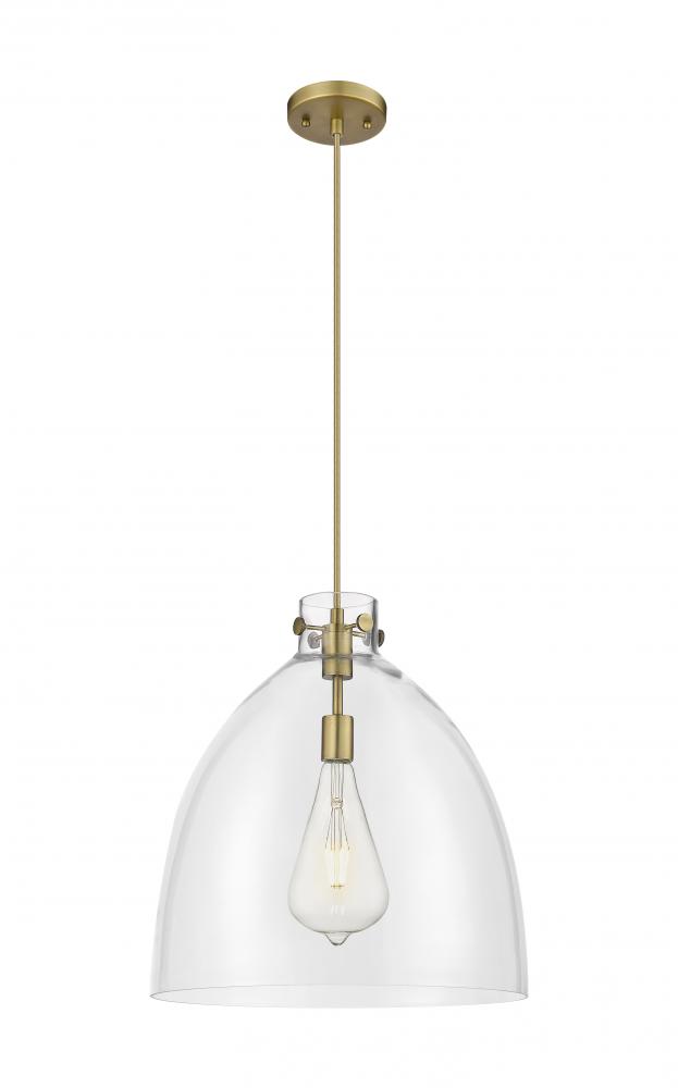 Newton Bell - 1 Light - 18 inch - Brushed Brass - Cord hung - Pendant