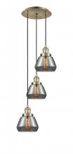 Innovations Lighting 113F-3P-AB-G173 - Fulton - 3 Light - 14 inch - Antique Brass - Cord hung - Multi Pendant