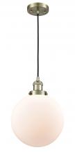 Innovations Lighting 201C-AB-G201-10-LED - Beacon - 1 Light - 10 inch - Antique Brass - Cord hung - Mini Pendant