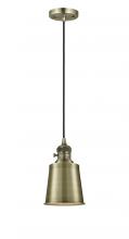 Innovations Lighting 201CSW-AB-M9-AB-LED - Addison - 1 Light - 5 inch - Antique Brass - Cord hung - Mini Pendant