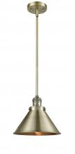 Innovations Lighting 201S-AB-M10-AB-LED - Briarcliff - 1 Light - 10 inch - Antique Brass - Stem Hung - Mini Pendant