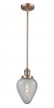 Innovations Lighting 201S-AC-G165-LED - Geneseo - 1 Light - 7 inch - Antique Copper - Stem Hung - Mini Pendant