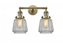 Innovations Lighting 208-AB-G142-LED - Chatham - 2 Light - 16 inch - Antique Brass - Bath Vanity Light