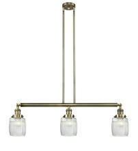 Innovations Lighting 213-AB-G302-LED - Colton - 3 Light - 38 inch - Antique Brass - Stem Hung - Island Light