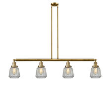 Innovations Lighting 214-BB-G142 - Chatham - 4 Light - 51 inch - Brushed Brass - Stem Hung - Island Light