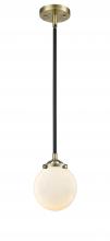 Innovations Lighting 284-1S-BAB-G201-6-LED - Beacon - 1 Light - 6 inch - Black Antique Brass - Cord hung - Mini Pendant