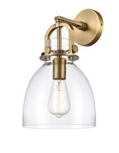 Innovations Lighting 412-1W-BB-8CL-LED - Newton Bell - 1 Light - 8 inch - Brushed Brass - Sconce