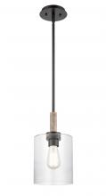 Innovations Lighting 442-1S-BK-CL-LED - Paladin - 1 Light - 7 inch - Matte Black - stem hung - Mini Pendant