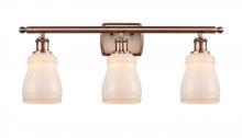 Innovations Lighting 516-3W-AC-G391-LED - Ellery - 3 Light - 25 inch - Antique Copper - Bath Vanity Light