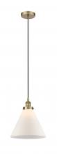 Innovations Lighting 616-1PH-AB-G41-L - Cone - 1 Light - 12 inch - Antique Brass - Cord hung - Mini Pendant