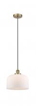 Innovations Lighting 616-1PH-AB-G71-L-LED - Bell - 1 Light - 12 inch - Antique Brass - Cord hung - Mini Pendant