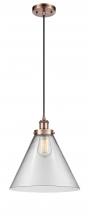 Innovations Lighting 916-1P-AC-G42-L - Cone - 1 Light - 12 inch - Antique Copper - Cord hung - Mini Pendant