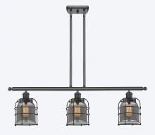 Innovations Lighting 916-3I-BK-G53-CE-LED - Bell Cage - 3 Light - 36 inch - Matte Black - Stem Hung - Island Light