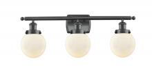 Innovations Lighting 916-3W-BK-G201-6-LED - Beacon - 3 Light - 26 inch - Matte Black - Bath Vanity Light