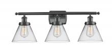 Innovations Lighting 916-3W-BK-G42-LED - Cone - 3 Light - 28 inch - Matte Black - Bath Vanity Light