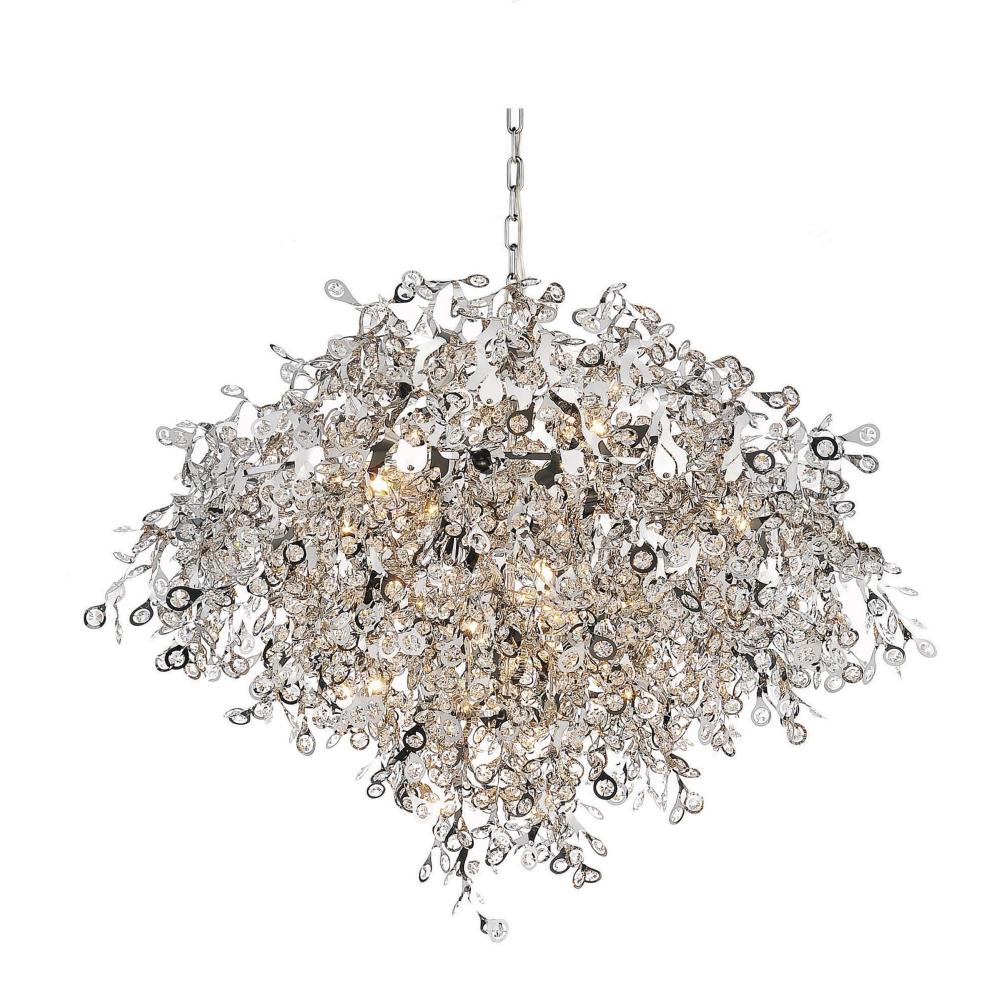 Flurry 17 Light Down Chandelier With Chrome Finish