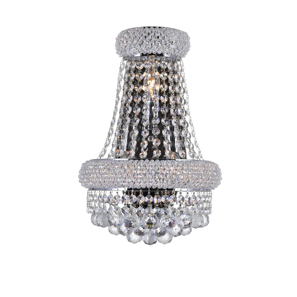Empire 3 Light Wall Sconce With Chrome Finish