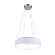 CWI Lighting 7103P18-1-104 - Arenal LED Drum Shade Pendant With White Finish