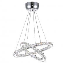 CWI Lighting 5080P20ST-2R - Ring LED Chandelier With Chrome Finish